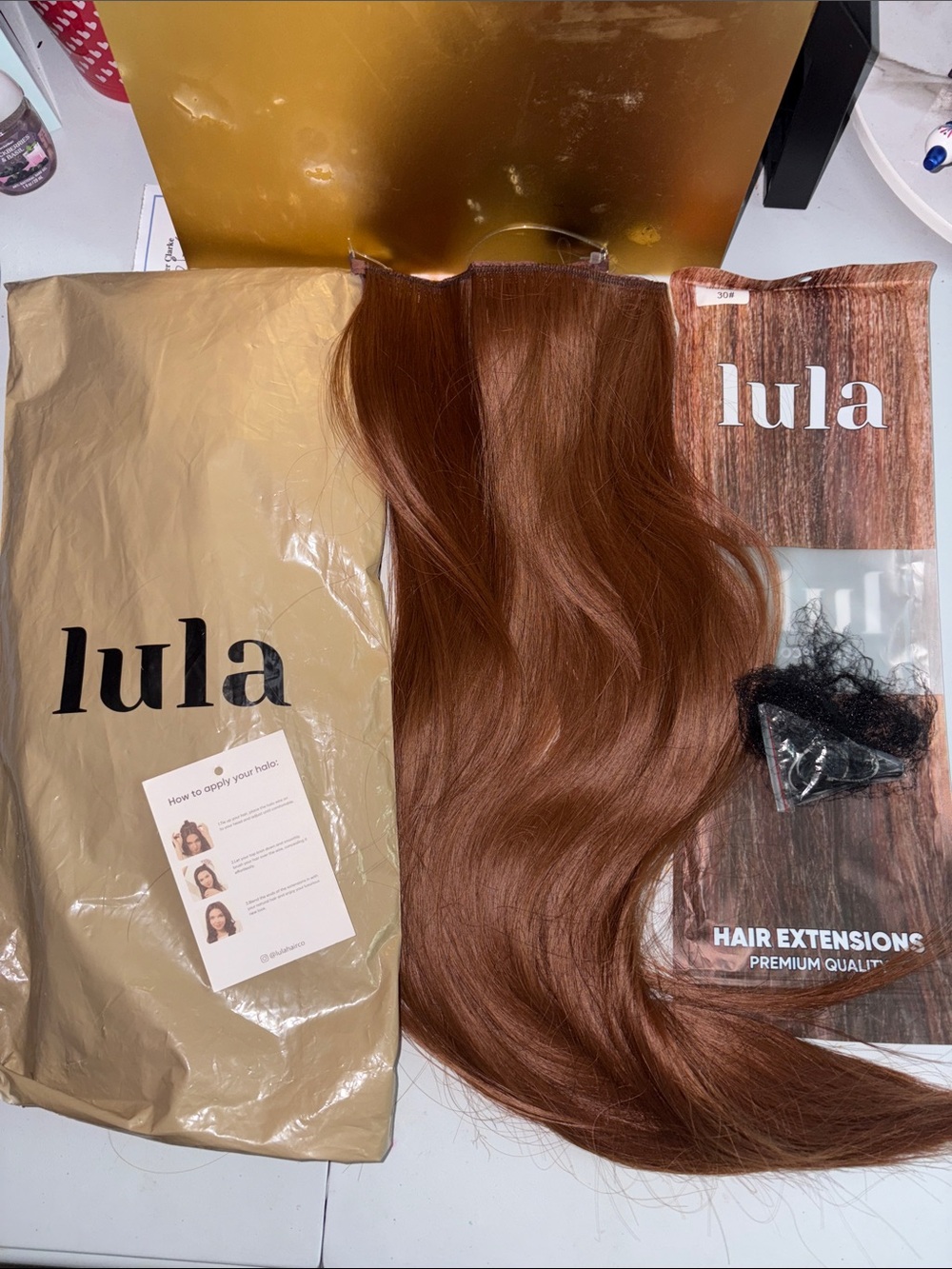 Lula Copper Brown Clip-In Hair Extension - Smooth Natural Shine